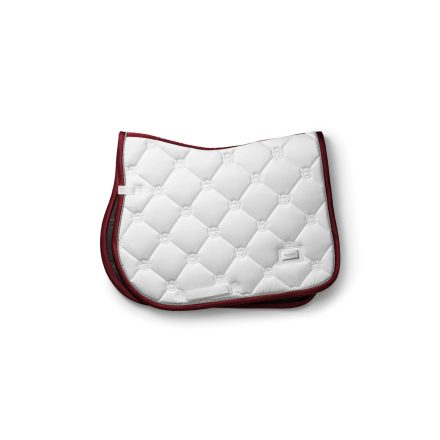 Jump Saddle Pad White Perfection Bordeaux Full